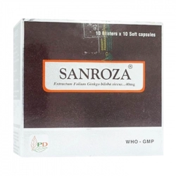 Sanroza 40mg Phương Đông 10 vỉ x 10 viên - Trị suy giảm tuần hoàn ngoại vi Sanroza 40mg Phương Đông 10 vỉ x 10 viên - Trị suy giảm tuần hoàn ngoại vi