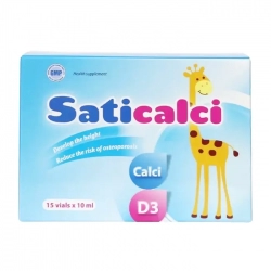 Saticalci Meracine 15 ống x 10ml – Hỗ trợ phát triển chiều cao, giảm còi xương