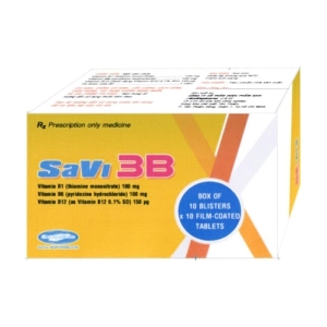 SaVi 3B Savipharm 10 vỉ x 10 viên (Vitamin B1 + Vitamin B6 + Vitamin B12)