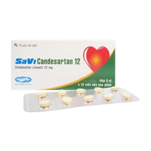 SaVi Candesartan 12 Savipharm 3 vỉ x 10 viên (Candesartan cilexetil)
