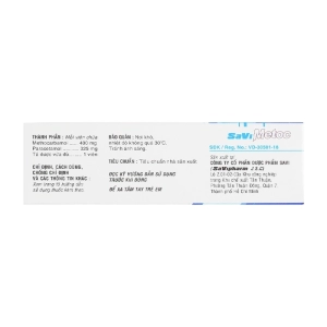 SaViMetoc Savipharm 3 vỉ x 10 viên SaViMetoc Savipharm 3 vỉ x 10 viên