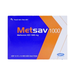 Metsav 1000 Savipharm 10 vỉ x 10 viên (Metformin) Metsav 1000 Savipharm 10 vỉ x 10 viên (Metformin)