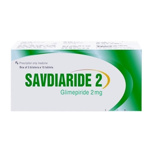Savdiaride 2 Savipharm 3 vỉ x 10 viên (Glimepiride) Savdiaride 2 Savipharm 3 vỉ x 10 viên (Glimepiride)
