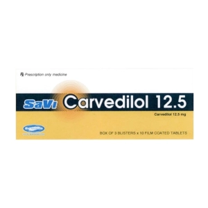 Savi Carvedilol 12.5 Savipharm 3 vỉ x 10 viên (Carvedilol)