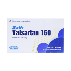 Savi Valsartan 160 Savipharm 3 vỉ x 10 viên (Valsartan)