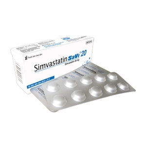 Simvastatin Savi 20 Savipharm 3 vỉ x 10 viên (Simvastatin)