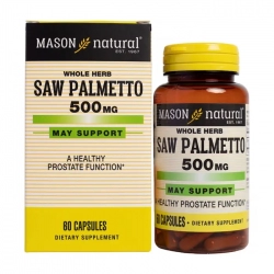 Saw Palmetto 500mg Mason Natural 60 viên - Hỗ trợ phì đại tuyến tiền liệt Saw Palmetto 500mg Mason Natural 60 viên - Hỗ trợ phì đại tuyến tiền liệt