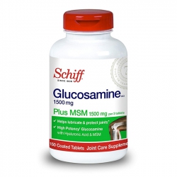Tpbvsk xương khớp Schiff Glucosamine 1500mg Plus MSM 1500mg, Chai 150 viên Tpbvsk xương khớp Schiff Glucosamine 1500mg Plus MSM 1500mg, Chai 150 viên