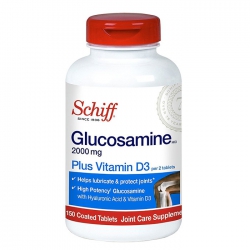 Tpbvsk xương khớp Schiff Glucosamine 2000mg Plus Vitamin D3, Chai 150 viên Tpbvsk xương khớp Schiff Glucosamine 2000mg Plus Vitamin D3, Chai 150 viên