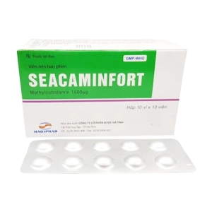 Seacaminfort 1500mcg Hadiphar 10 vỉ x 10 viên (Mecobalamin)