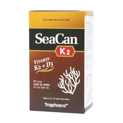 SeaCan Vitamin K2 + D3 Traphaco 6 vỉ x 10 viên - Canxi tự nhiên từ tảo biển SeaCan Vitamin K2 + D3 Traphaco 6 vỉ x 10 viên - Canxi tự nhiên từ tảo biển