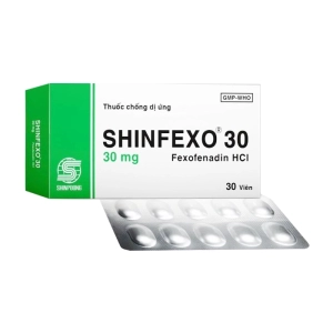 Shinfexo 30 Shinpoong Daewoo 3 vỉ x 10 viên (Fexofenadin hydroclorid)