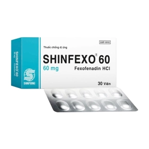Shinfexo 60 Shinpoong Daewoo 3 vỉ x 10 viên (Fexofenadin hydroclorid)