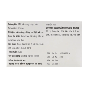 Shinmus C Shinpoong Daewoo 10 vỉ x 10 viên