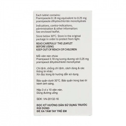 Sifrol 0.25mg Boehringer Ingelheim 3 vỉ x 10 viên