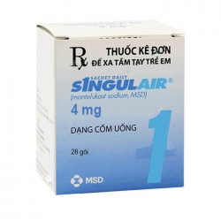 Thuốc cốm trị hen Singulair 4mg, Hộp 28 gói Thuốc cốm trị hen Singulair 4mg, Hộp 28 gói
