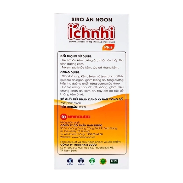 Ích Nhi Plus Nam Dược 100ml - Siro ăn ngon