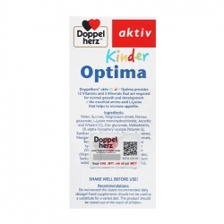 Siro Doppelherz Kinder Optima Vitamin tổng hợp cho trẻ biếng ăn, kém hấp thu