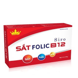 Siro Sắt Folic B12 Kingphar 3 vỉ x 5 ống - Bổ sung sắt, acid folic