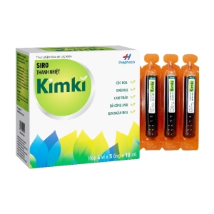 Siro Thanh Nhiệt Kimki Thephaco 4 vỉ x 5 ống x 10ml - Hỗ trợ giúp thanh nhiệt