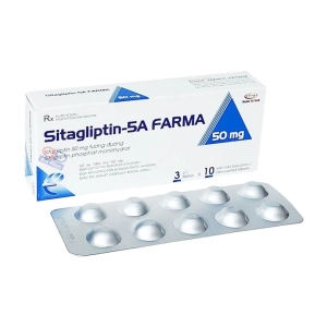 Sitagliptin-5A Farma 50mg Eloge France 3 vỉ x 10 viên (Sitagliptin)