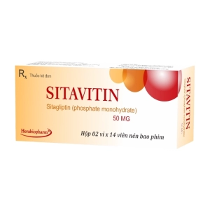 Sitavitin 50mg Herabiopharm 2 vỉ x 14 viên (Sitagliptin)