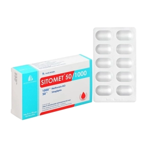Sitomet 50/1000 Boston Pharma 3 vỉ x 10 viên (Metformin + Sitagliptin)