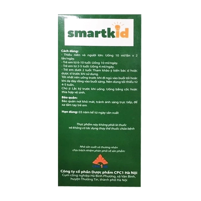Smartkid CPC1 Hà Nội chai 150ml - Hỗ trợ tăng cường sức đề kháng