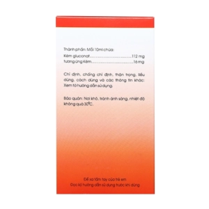 Snapcef 16mg/10ml HDPharma 20 ống x 10ml (Kẽm Gluconat)