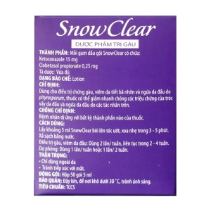 SnowClear Merap 50 gói x 5ml - Dầu gội trị gàu