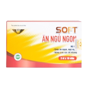 Soft Ăn Ngủ Ngon Kingphar 3 vỉ x 10 viên - Hỗ trợ giúp ăn ngon, ngủ ngon
