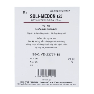 Soli-Medon 125 Bidiphar 1 lọ + 1 ống (Methylprednisolon)
