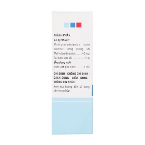 Soli-Medon 40 Bidiphar 1 lọ + 1 ống (Methylprednisolon)