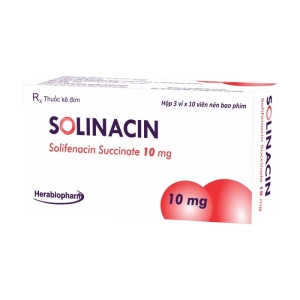 Solinacin 10mg Herabiopharm 3 vỉ x 10 viên (Solifenacin succinate)