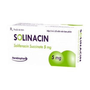 Solinacin 5mg Herabiopharm 3 vỉ x 10 viên (Solifenacin succinate)