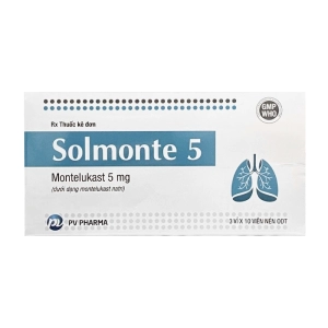 Solmonte 5 PV Pharma 3 vỉ x 10 viên (Montelukast)