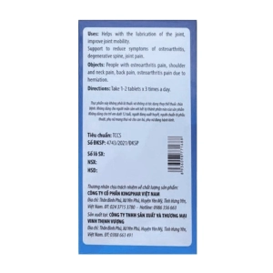 Songlung Kingphar 60 viên - Hỗ trợ đau nhức xương khớp