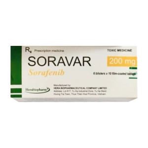 Soravar 200mg Herabiopharm 6 vỉ x 10 viên (Sorafenib)