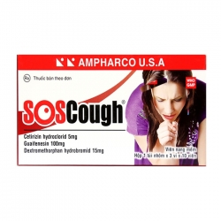 SOSCough Ampharco 3 vỉ x 10 viên SOSCough Ampharco 3 vỉ x 10 viên
