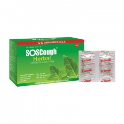 SOSCough Herbal Ampharco 10 vỉ x 4 viên - Viên ngậm bổ phế