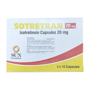 Sotretran 20mg Sun Pharma 3 vỉ x 10 viên (Isotretinoin)