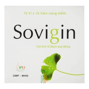 Sovigin 80mg Phương Đông 10 vỉ x 10 viên (Ginkgo biloba)