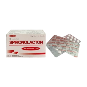 Spironolacton 25mg Khapharco 10 vỉ x 25 viên (Spironolactone)