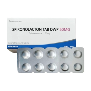 Spironolacton Tab DWP 50mg Wealphar 6 vỉ x 10 viên (Spironolacton)