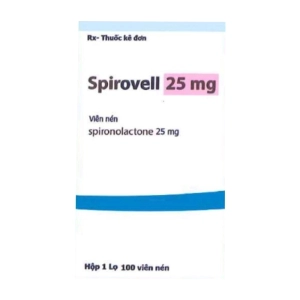 Spirovell 25mg Orion Pharma lọ 100 viên (Spironolactone)