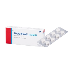 Spobavas 1.5 MIU Bidiphar 2 vỉ x 8 viên (Spiramycin)