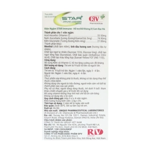 Star Immune Lozenge Orange OPV 5 vỉ x 4 viên - Viên ngậm