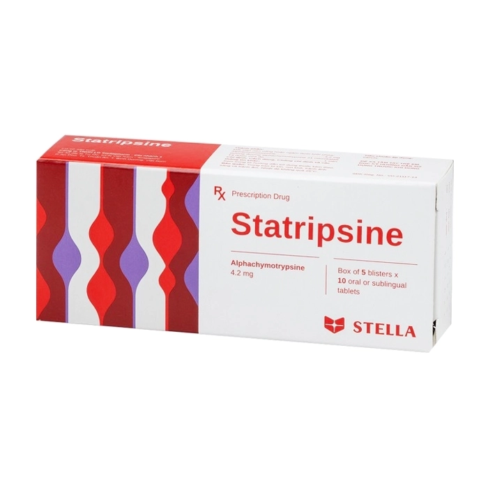 Statripsine 4.2mg Stellapharm 5 vỉ x 10 viên Statripsine 4.2mg Stellapharm 5 vỉ x 10 viên
