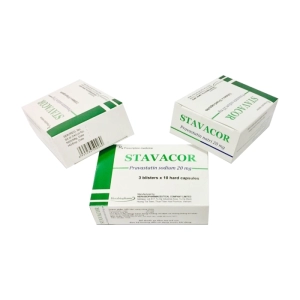 Stavacor 20mg Herabiopharm 3 vỉ x 10 viên (Pravastatin natri)