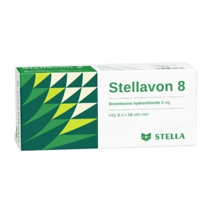 Stellavon 8 Stellapharm 3 vỉ x 10 viên (Bromhexine hydrochloride)